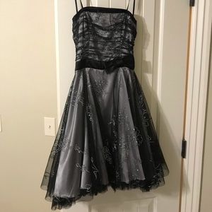 Gray Sparkle Formal Dress